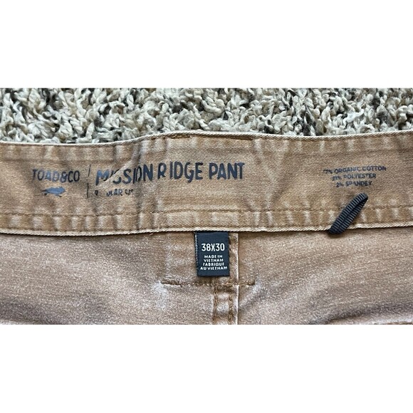 Toad & Co Mission Ridge Pant Mens 38 X 30 Organic Cotton Blend Casual Chino - Picture 4 of 10